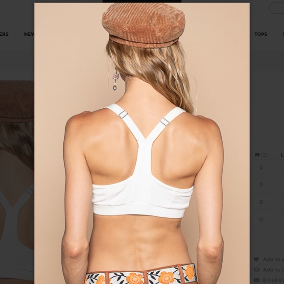 POL “ Tina 2 “ POL Ribbed Tank Top Bralette 56 - Picture 3 of 5